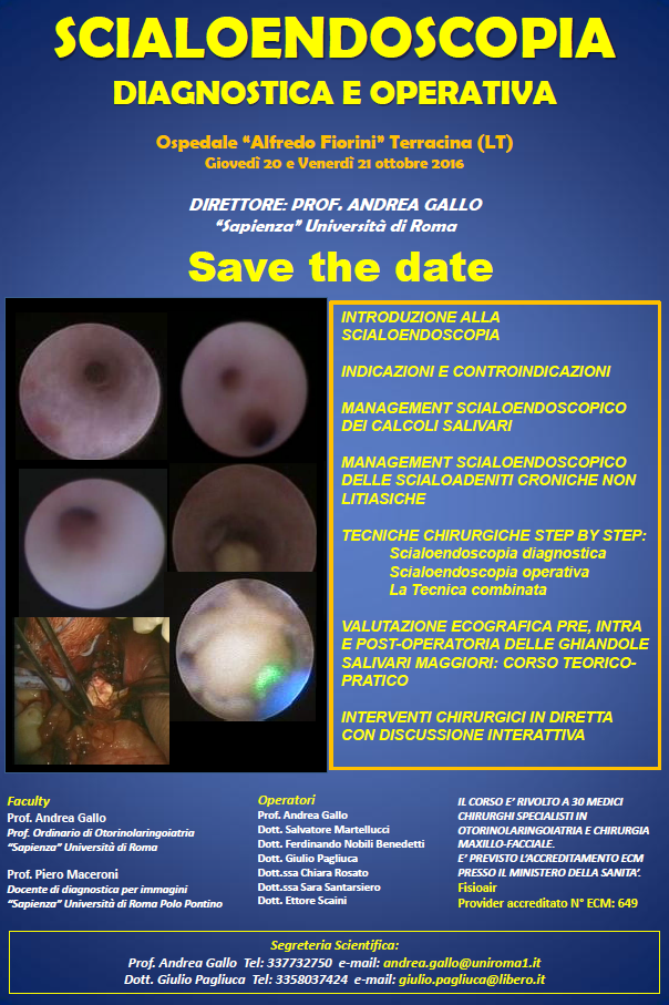 SCIALOENDOSCOPIA Diagnostica e operativa